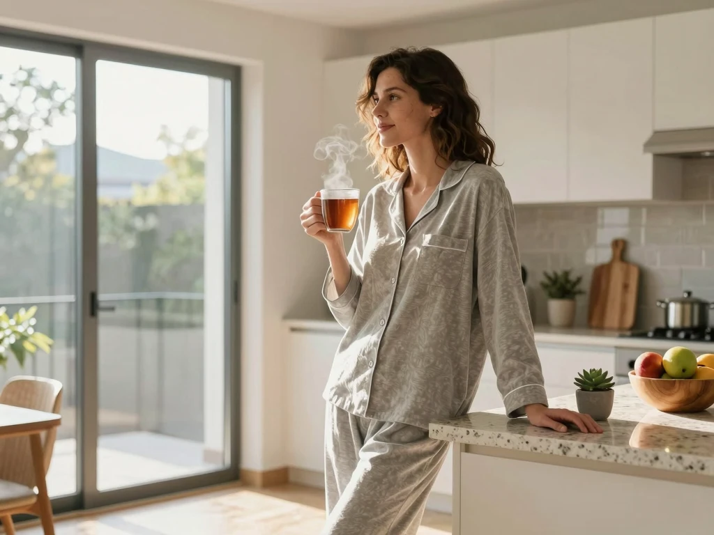 Abstrakt morgonillustration med mjuka färger